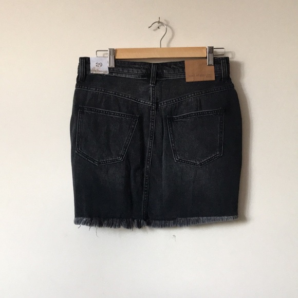 NWT Band of Gypsies Black Denim Skirt - Picture 6 of 6